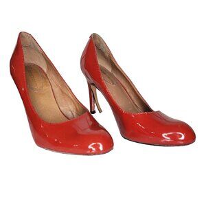 Corso Como Red Patent Leather Heels Women's Size 7.5 High Heel Pumps Elegant & S